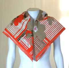 Christian Dior Floral Cotton Scarf