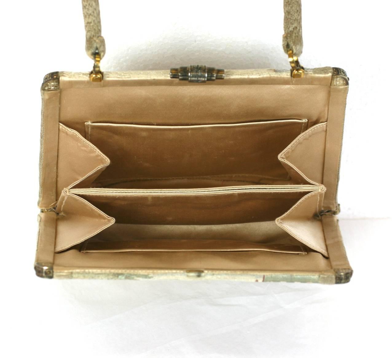 Lavishly Embroidered French Silk Stitch Purse In Excellent Condition For Sale In New York, NY