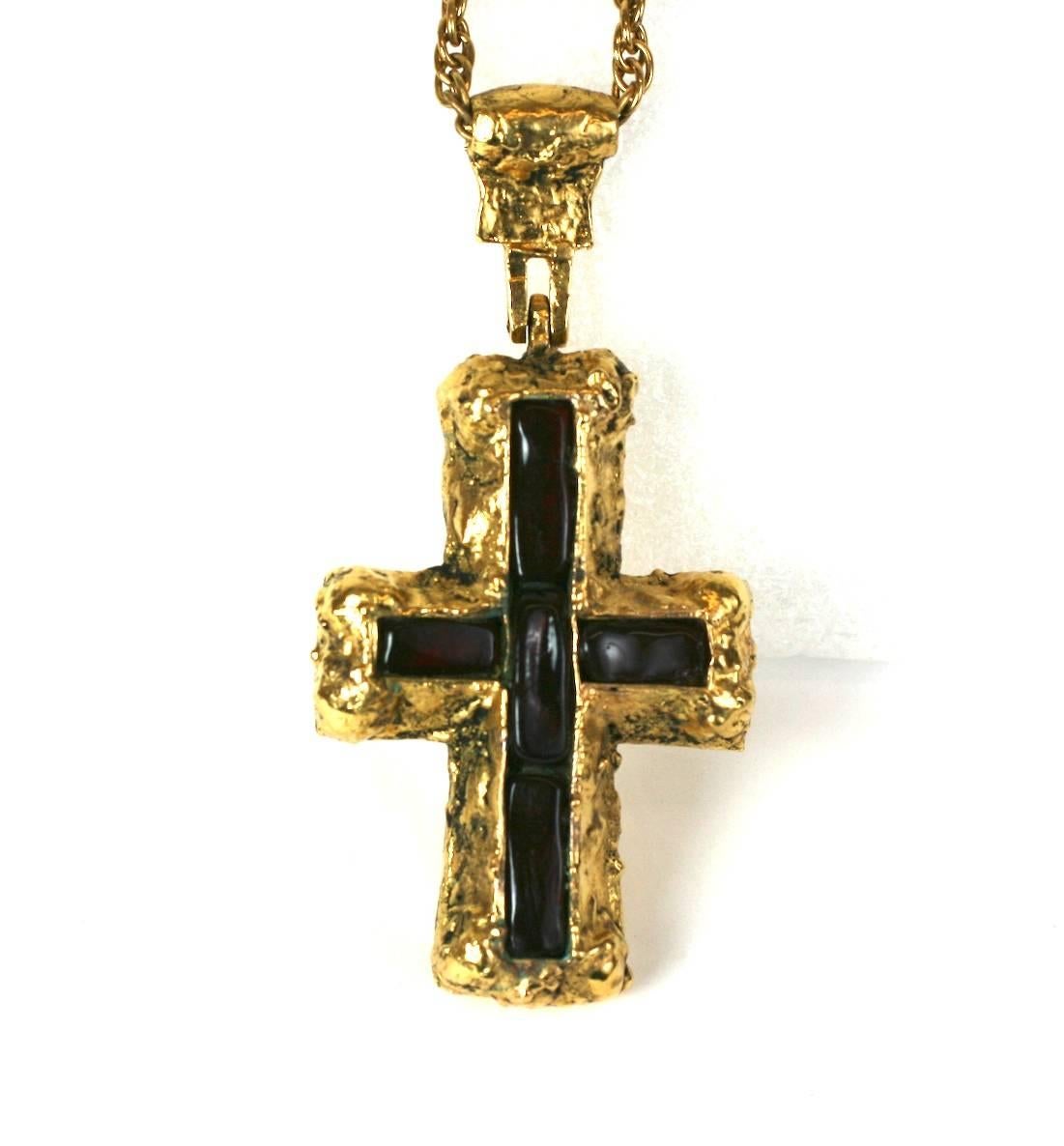 Important CoCo Chanel Personal Byzantine Cruciform Pendant Necklace 2