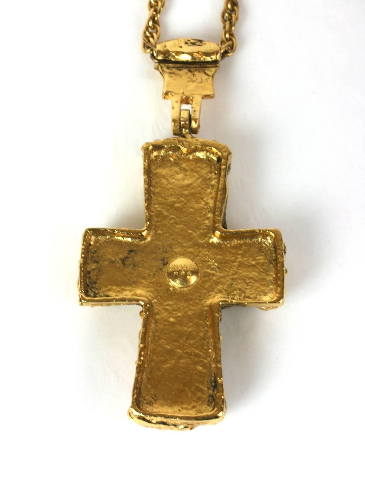 Women's Important CoCo Chanel Personal Byzantine Cruciform Pendant Necklace