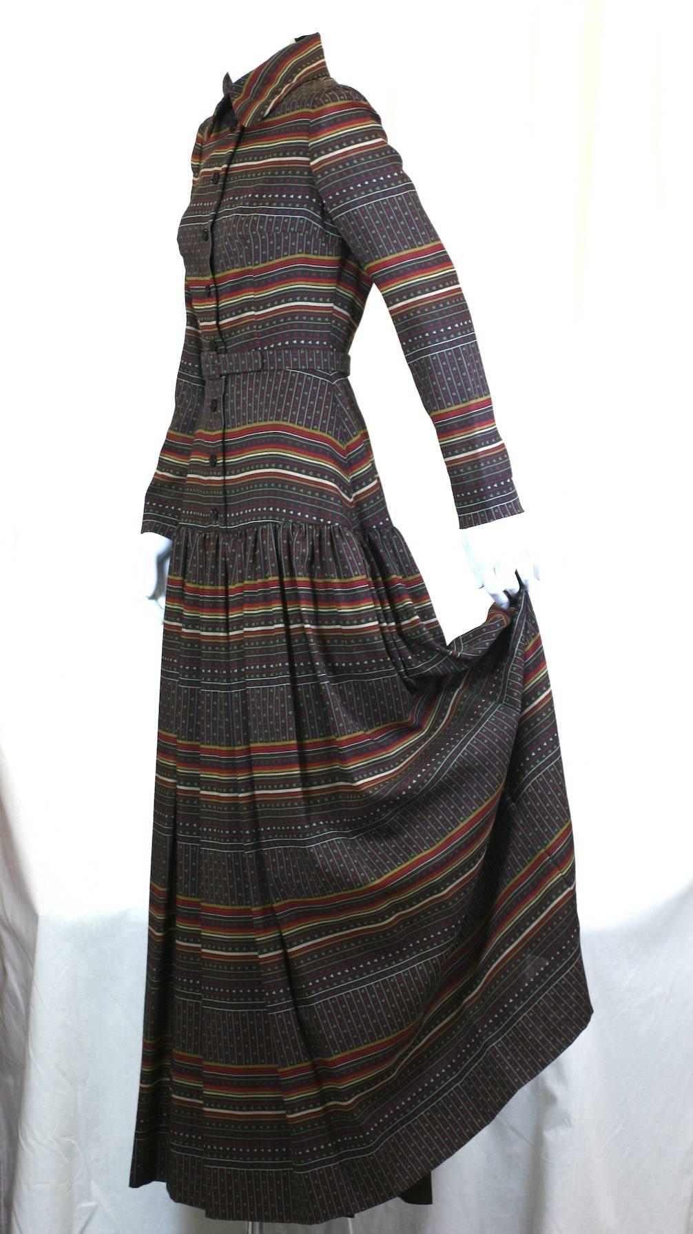 Black Christian Dior Chic Wool Challis Gown, 70's Diorling UK