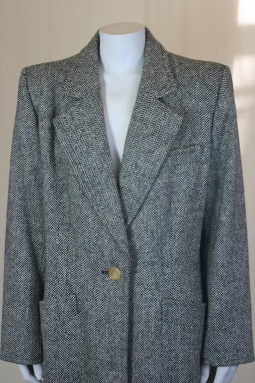 Yves Saint Laurent Classic Tweed Coat at 1stDibs