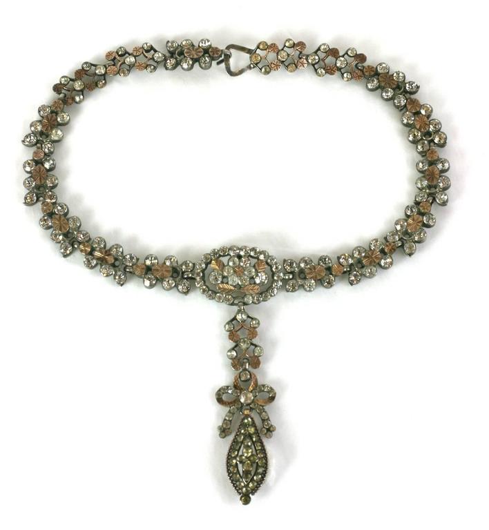 Rare French Paste Necklace For Sale at 1stDibs