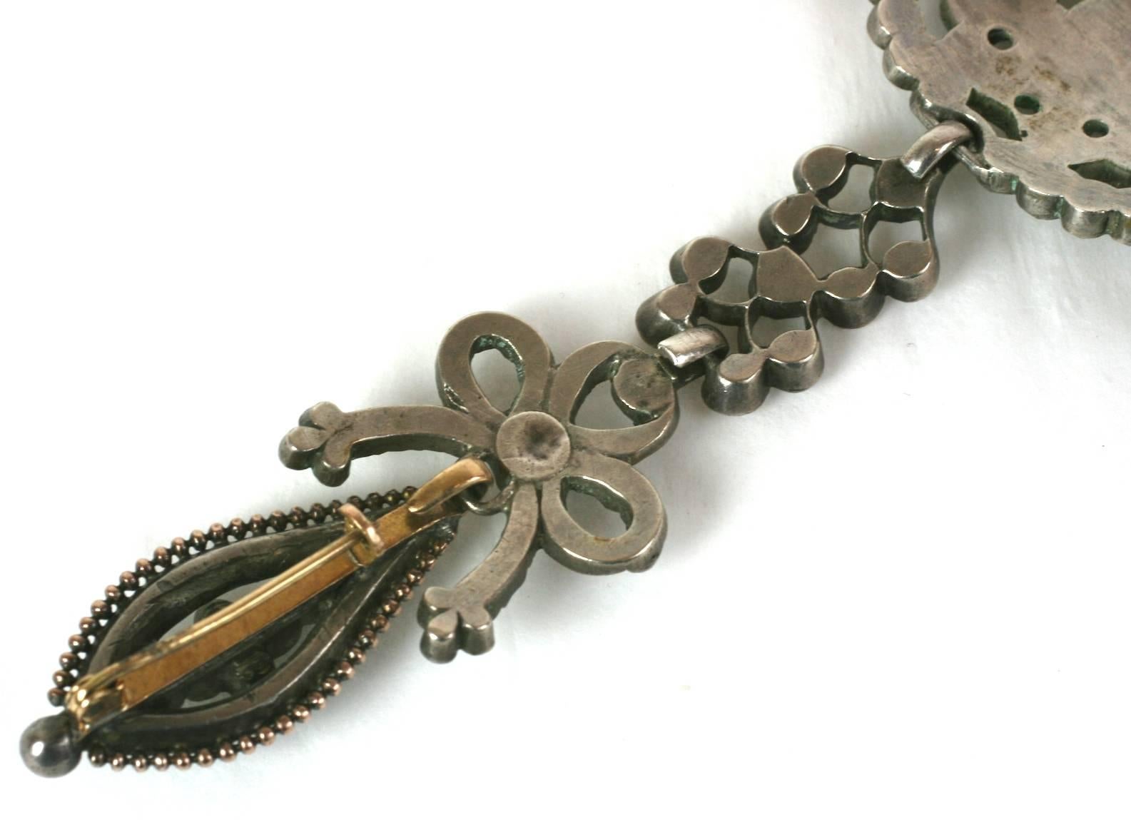 Rare Georgian French Paste Necklace In Excellent Condition For Sale In New York, NY