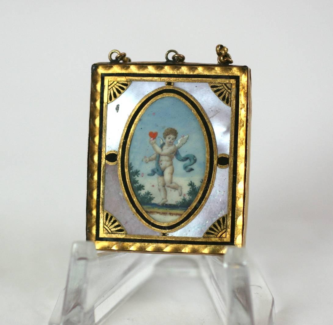 Georgien Rare pendentif en forme de jeton d'amour du 18ème siècle en vente