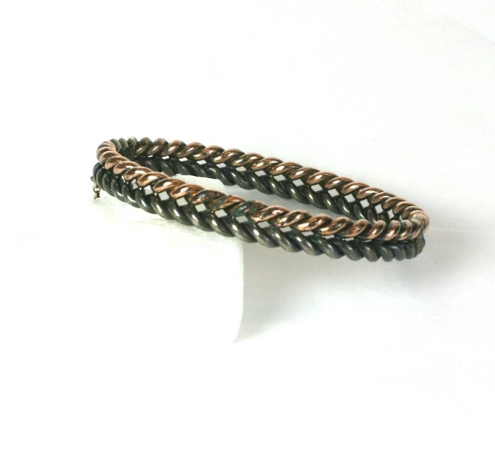 Victorian Two Toned Bangle For Sale 2