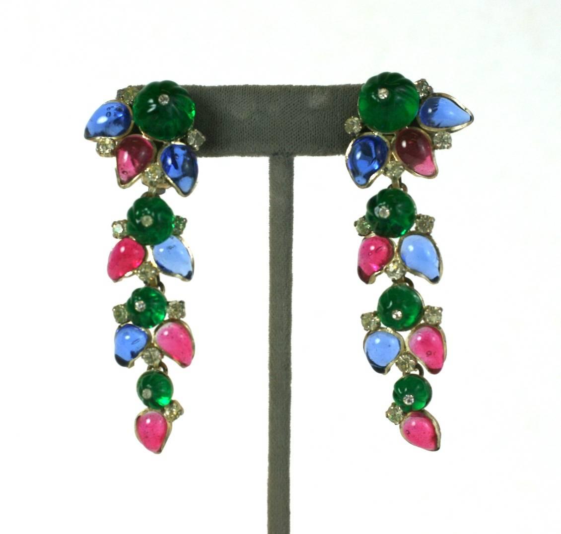 Chanel Maison Gripoix Long Tutti Frutti Earrings In Excellent Condition In New York, NY