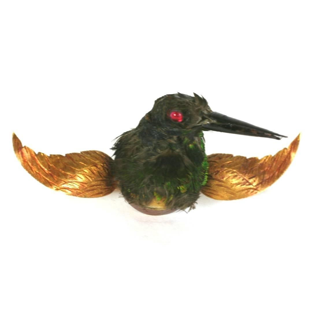 Victorian Humming Bird Brooch In Excellent Condition For Sale In New York, NY