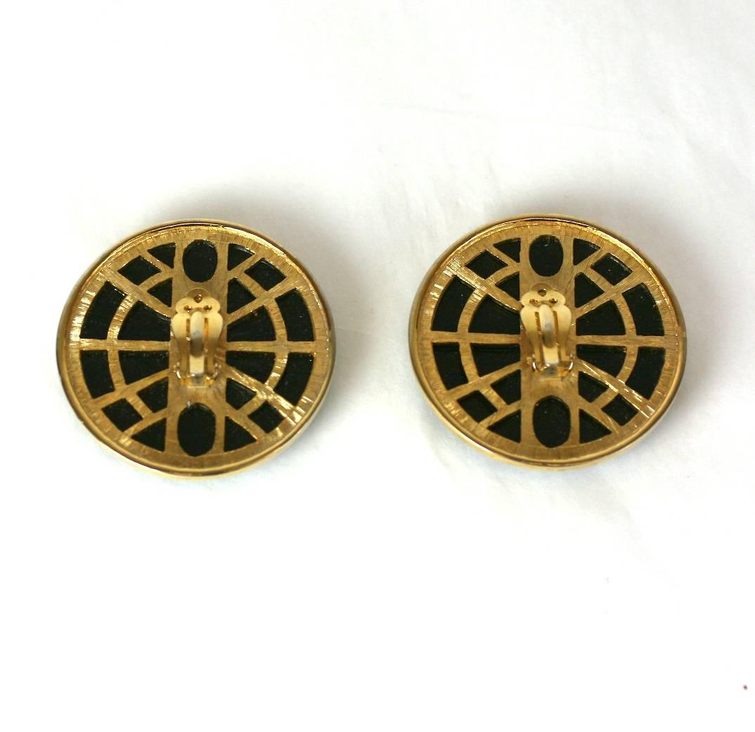 Massive  Studded Button Earrings In Excellent Condition For Sale In New York, NY