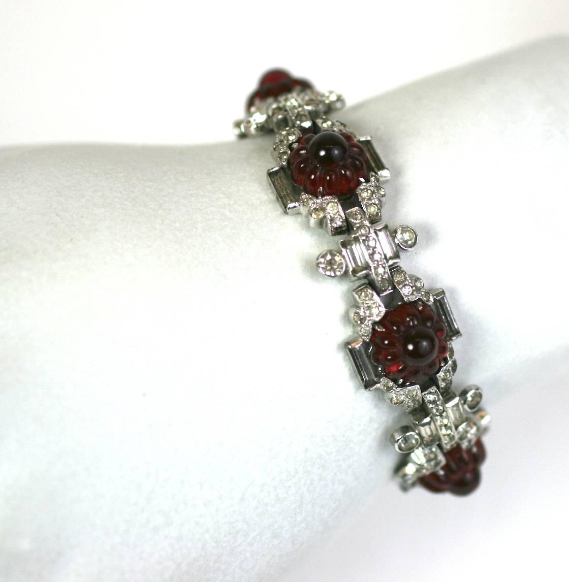 Donna Trifari Bracciale Art Deco Tutti Frutti