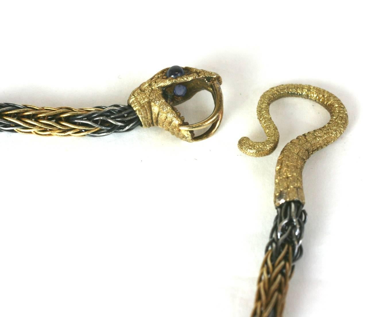Victorian Amazing 19th Century Snake Bracelet For Sale