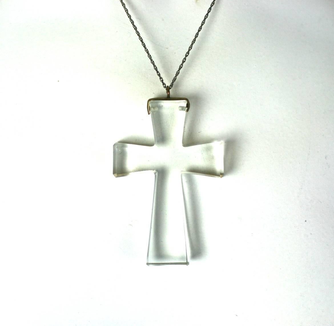 Victorian Carved Rock Crystal Cross 2