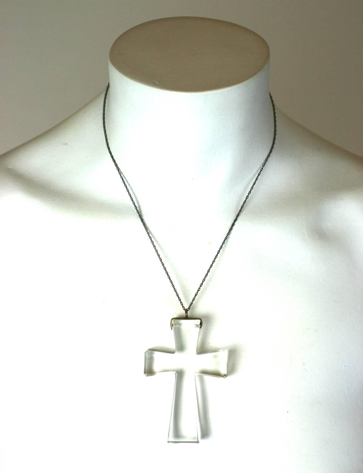Victorian Carved Rock Crystal Cross 1