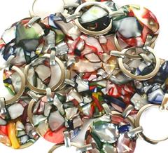 French Mosaic Lucite Link Necklace