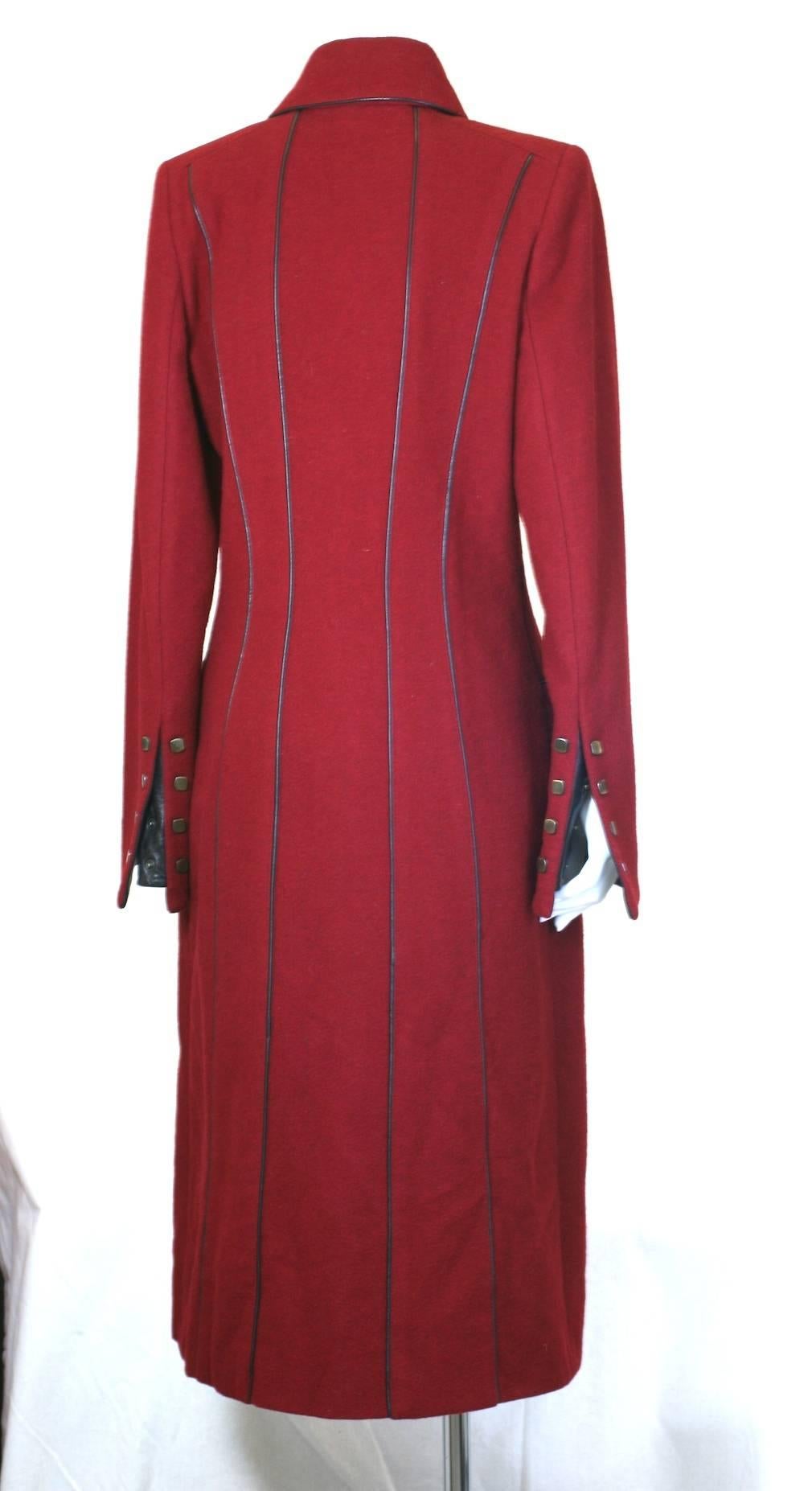 Red Lou Lou de la Falaise Sleek Melton Coat