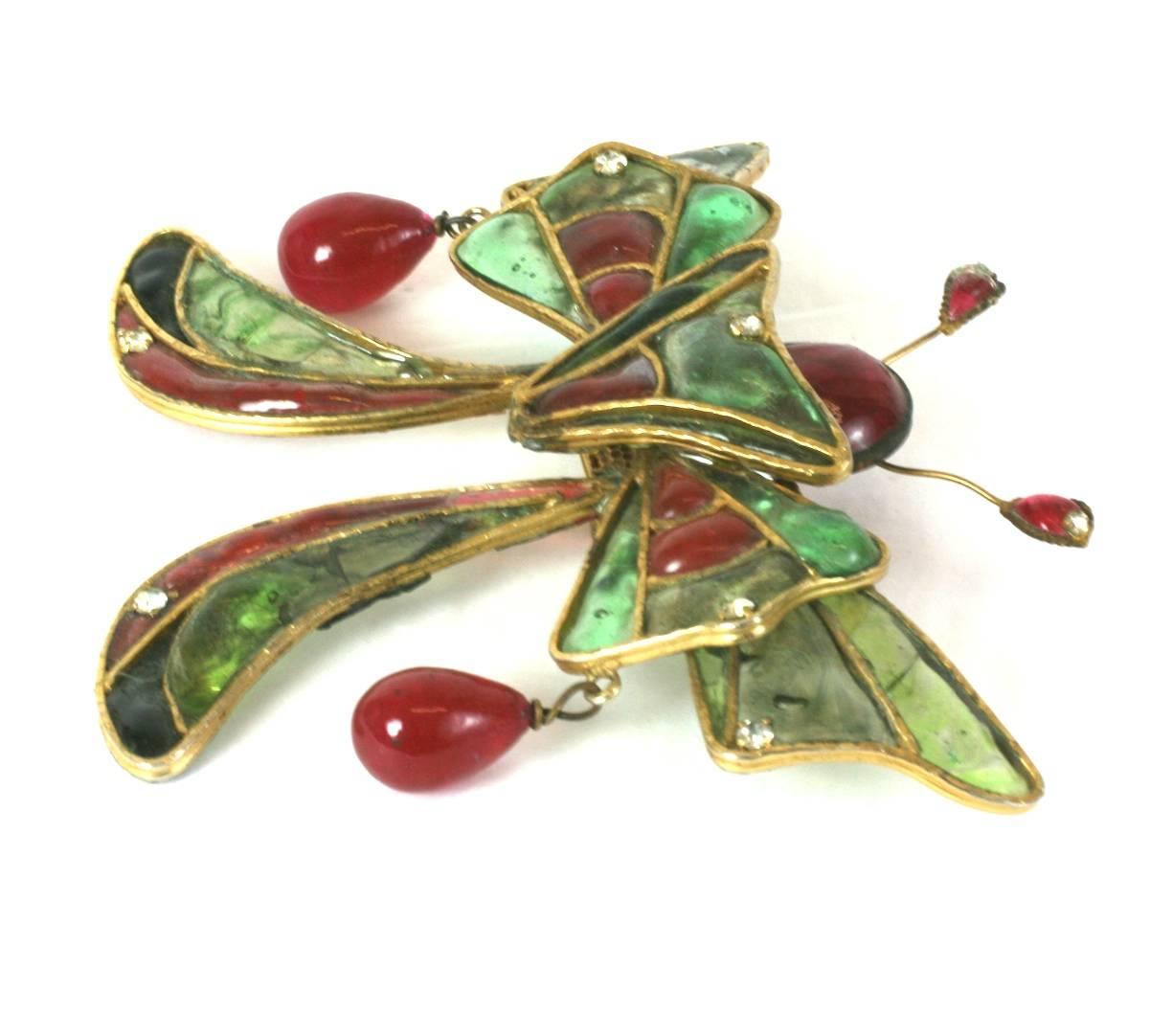 Women's Massive Maison Gripoix  Butterfly Brooch For Sale