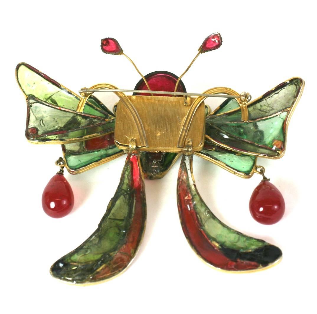 Massive Maison Gripoix  Butterfly Brooch For Sale 1