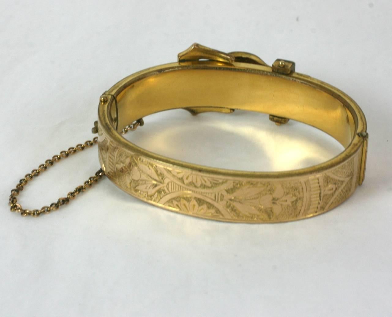 Victorian Enamel Buckle Bracelet In Excellent Condition In New York, NY