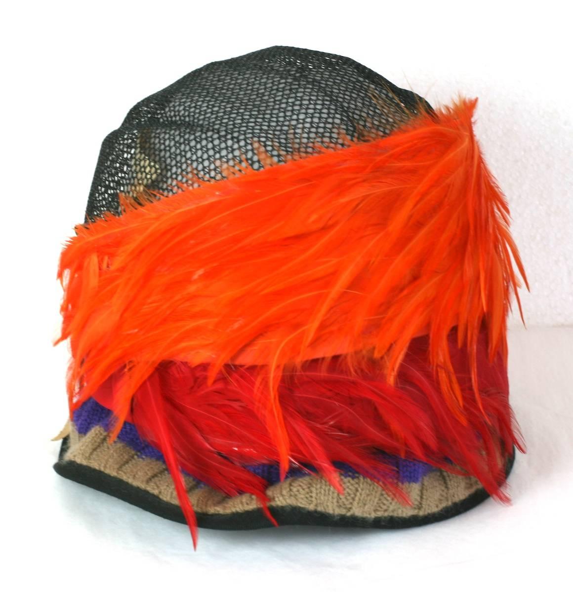 Prada Spring 2005, Exotic Feather Cloche Hat at 1stDibs | prada feather hat
