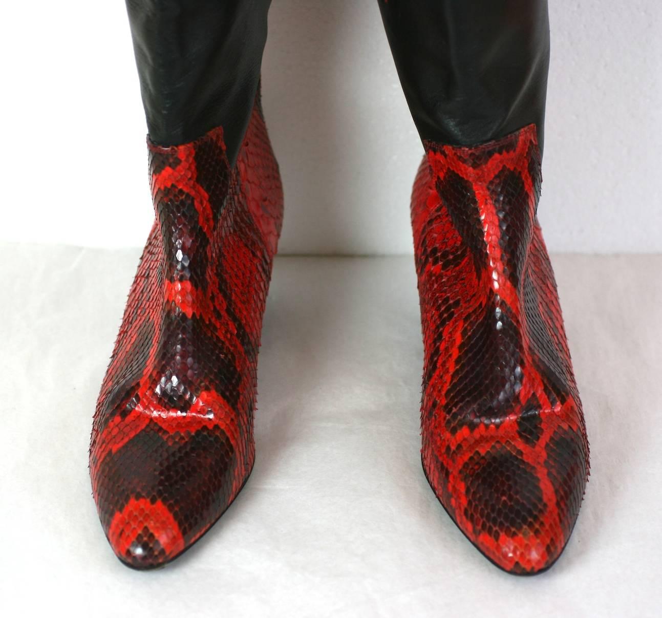 Maud Frizon Snakeskin Western Boot In Excellent Condition In New York, NY
