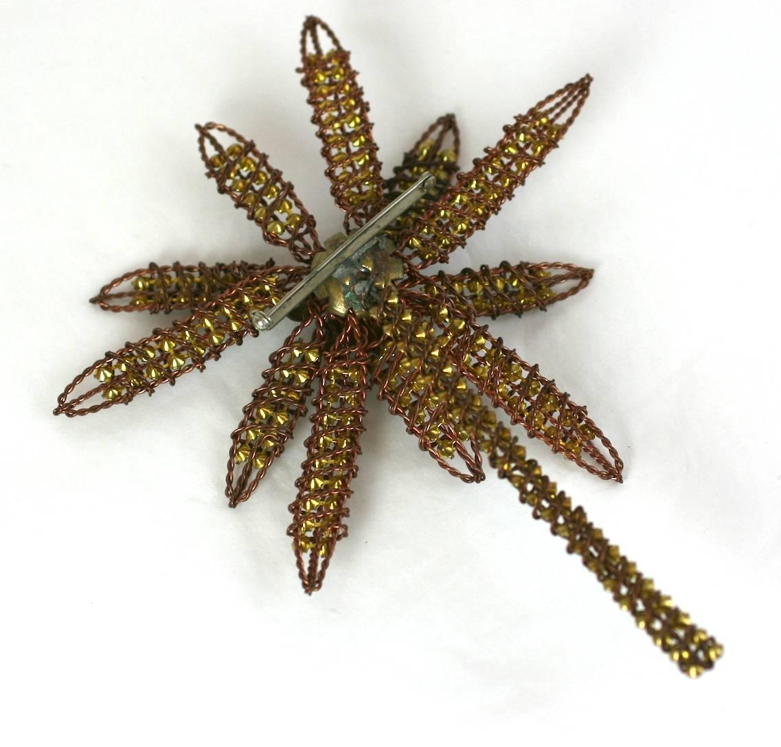 Artisan Palm Tree Brooch In Excellent Condition For Sale In New York, NY