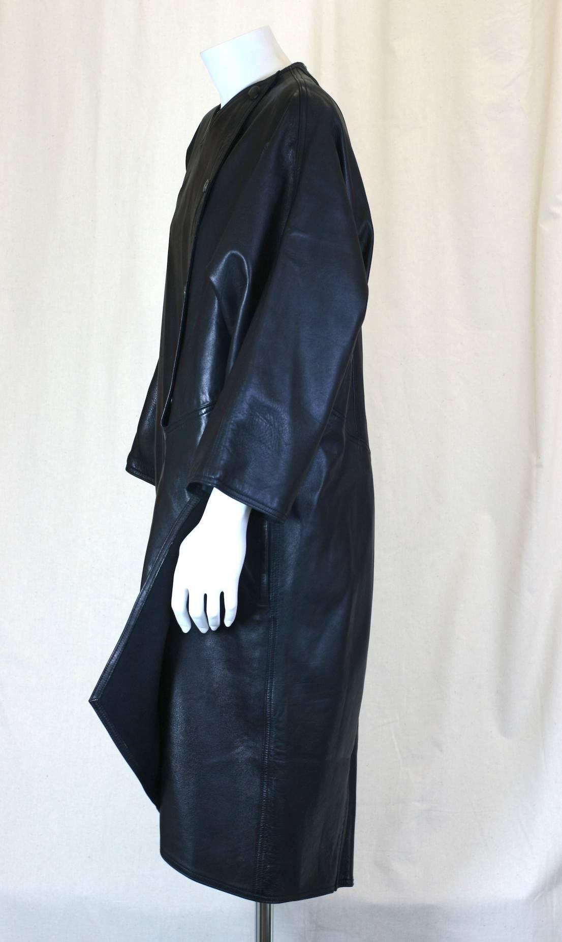 Black Anne Marie Beretta Sculptural Leather Dress