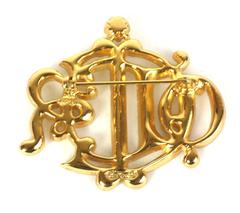 Christian Dior Pave Insignia Brooch