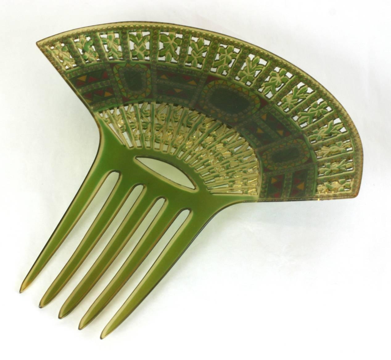 Women's Art Deco Eygptian Revival Comb For Sale