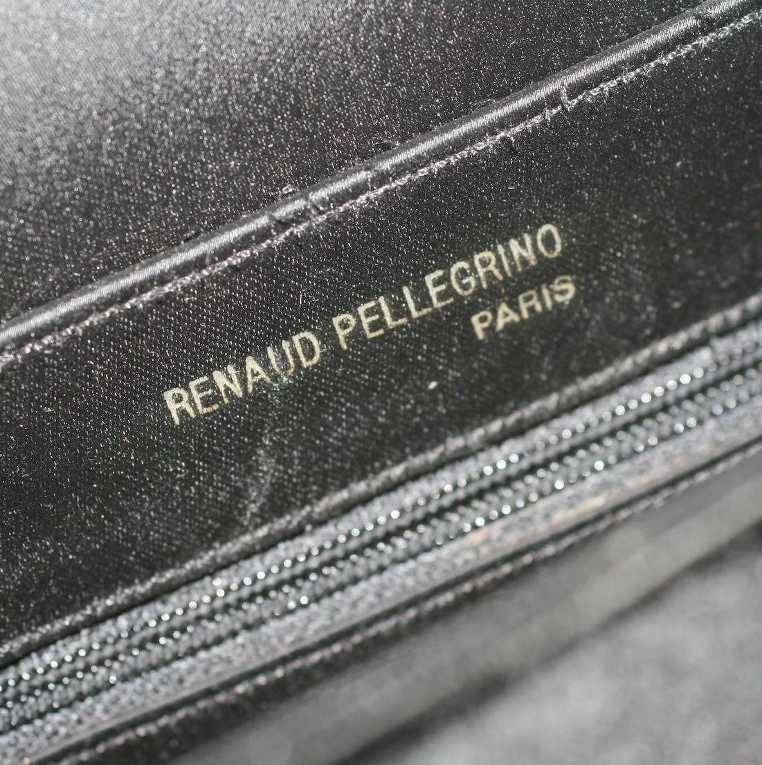 Women's Renaud Pellegrino Black Velvet Bow Clutch