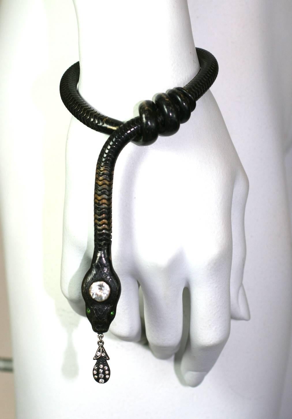 Unusual Victorian Black Snake Bracelet 1