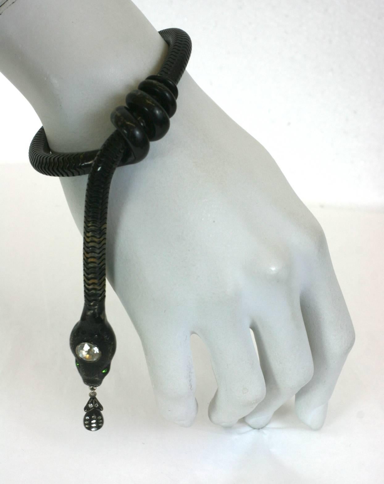 Unusual Victorian Black Snake Bracelet 2