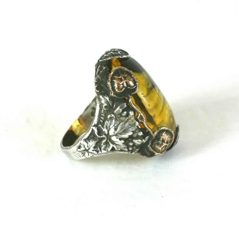 Amber Dinosaur Ring, Studio VL In Excellent Condition In New York, NY