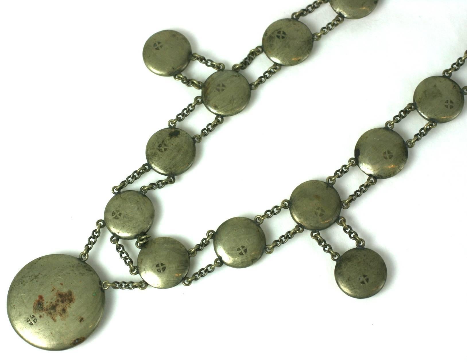 19th Century Satsuma Button Necklace In Excellent Condition For Sale In New York, NY