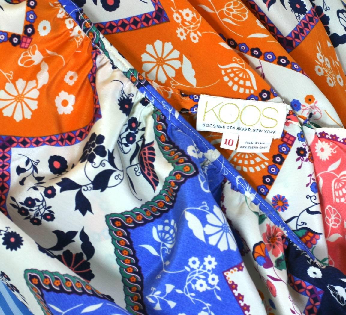 Koos Pieced Silk Crepe Boho Dress For Sale 5