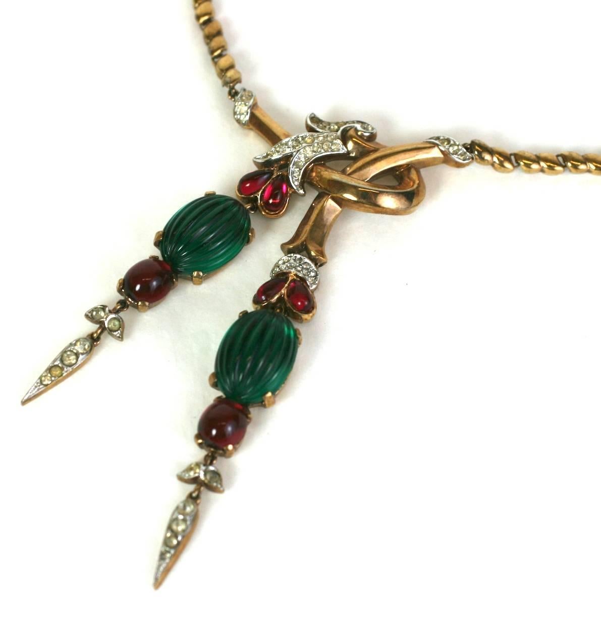 Rare Trifari Moghul Pendant Necklace from the 