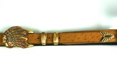 Sterling Vermeil Indian Chief Belt