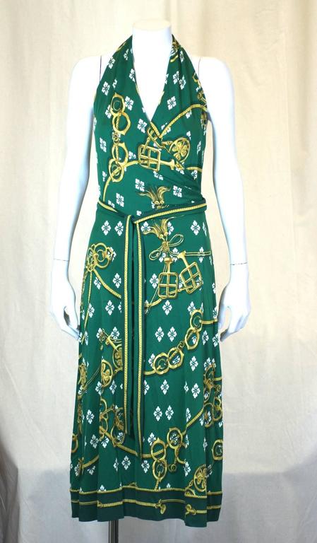 Hermes Silk Jersey Halter Dress