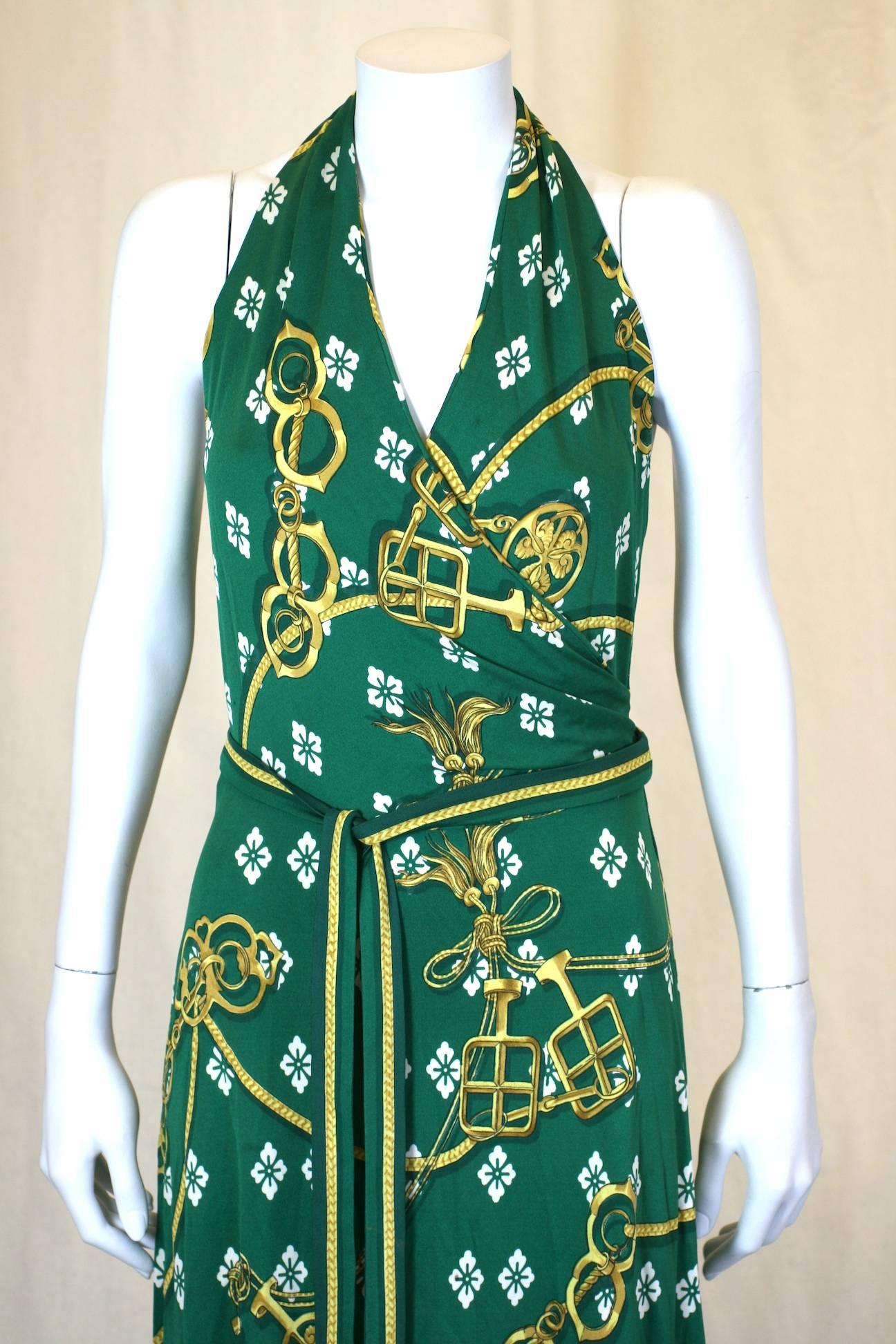 Hermes Silk Jersey Halter Dress For Sale 1