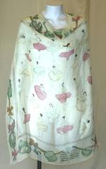 Hermes Ballet et la Musique Chiffon Souffle Large Scarf