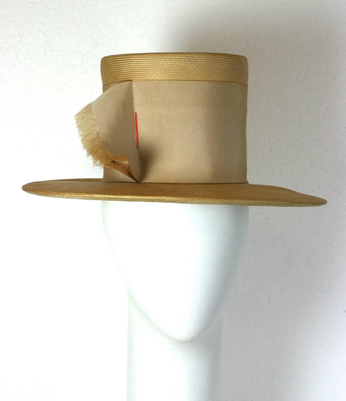 Charming Straw "Top" Hat For Sale at 1stdibs