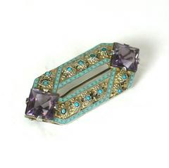 Broche de amilita y esmalte Theodor Fahrner