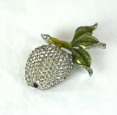 Fine Du Jay Pave Apple Brooch