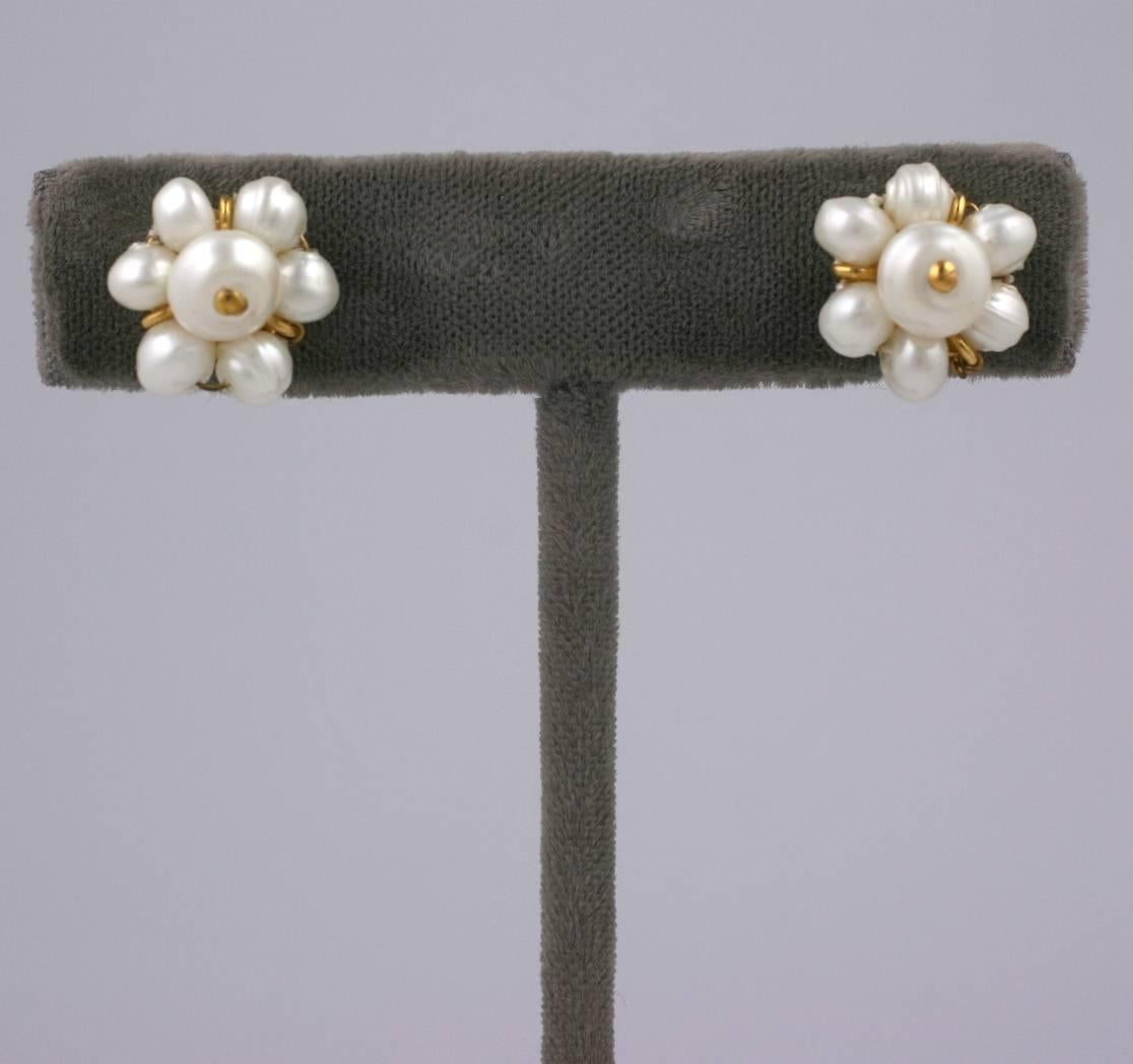 Chanel Classic Pearl Stud Earring In Excellent Condition In New York, NY