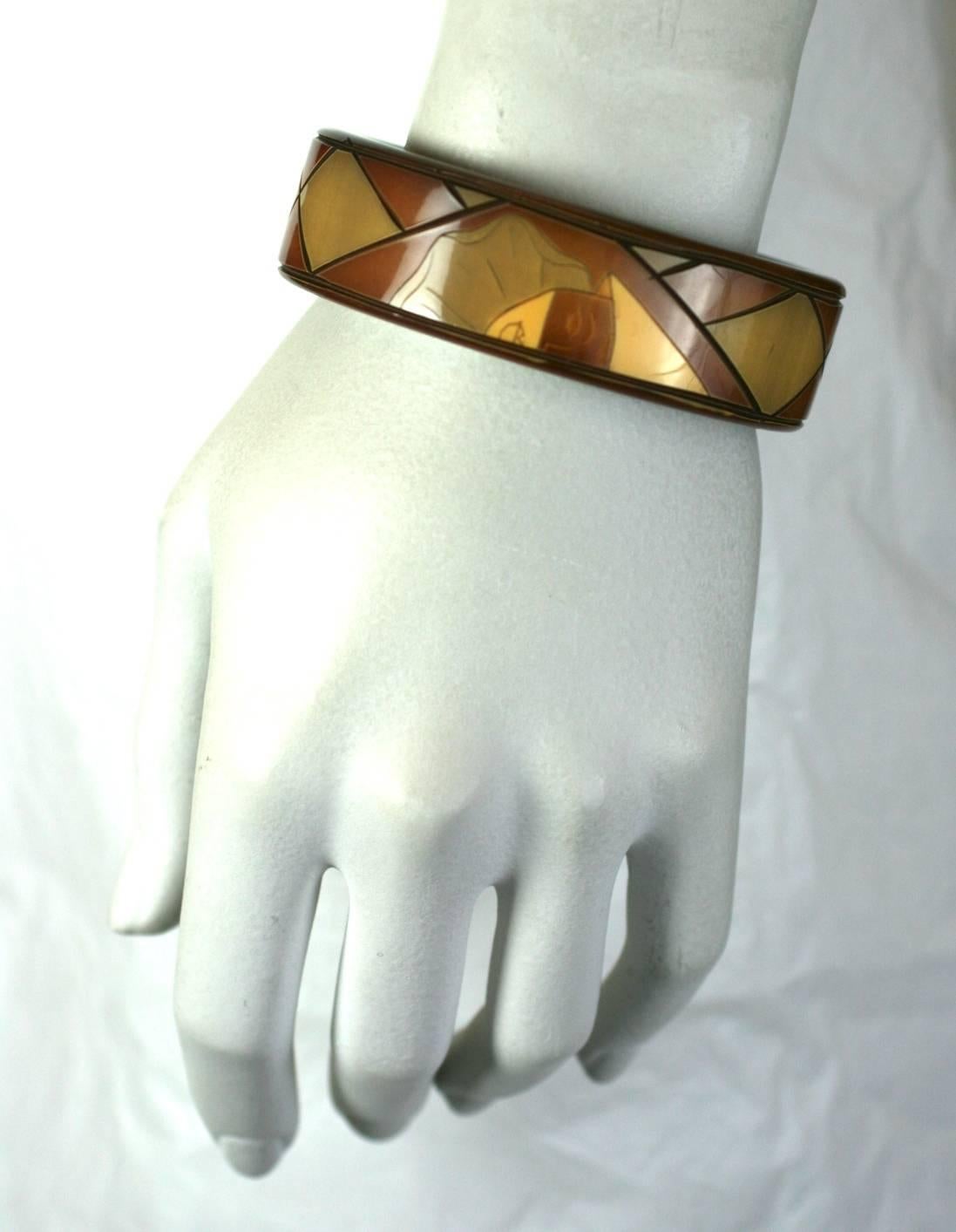 Pierrot Bakelite Bangle In Excellent Condition For Sale In New York, NY