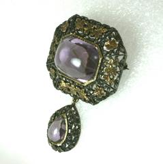 19th Century Amythest Pendant Brooch