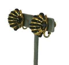 Miriam Haskell Jet Shrimp Earclips