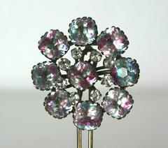 Victorian Rainbow Glass Paste Hair Ornament