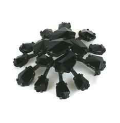 Weiss Jet Sputnik Brooch