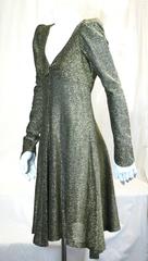 Biba, London Gold Metallic Baby Doll Dress