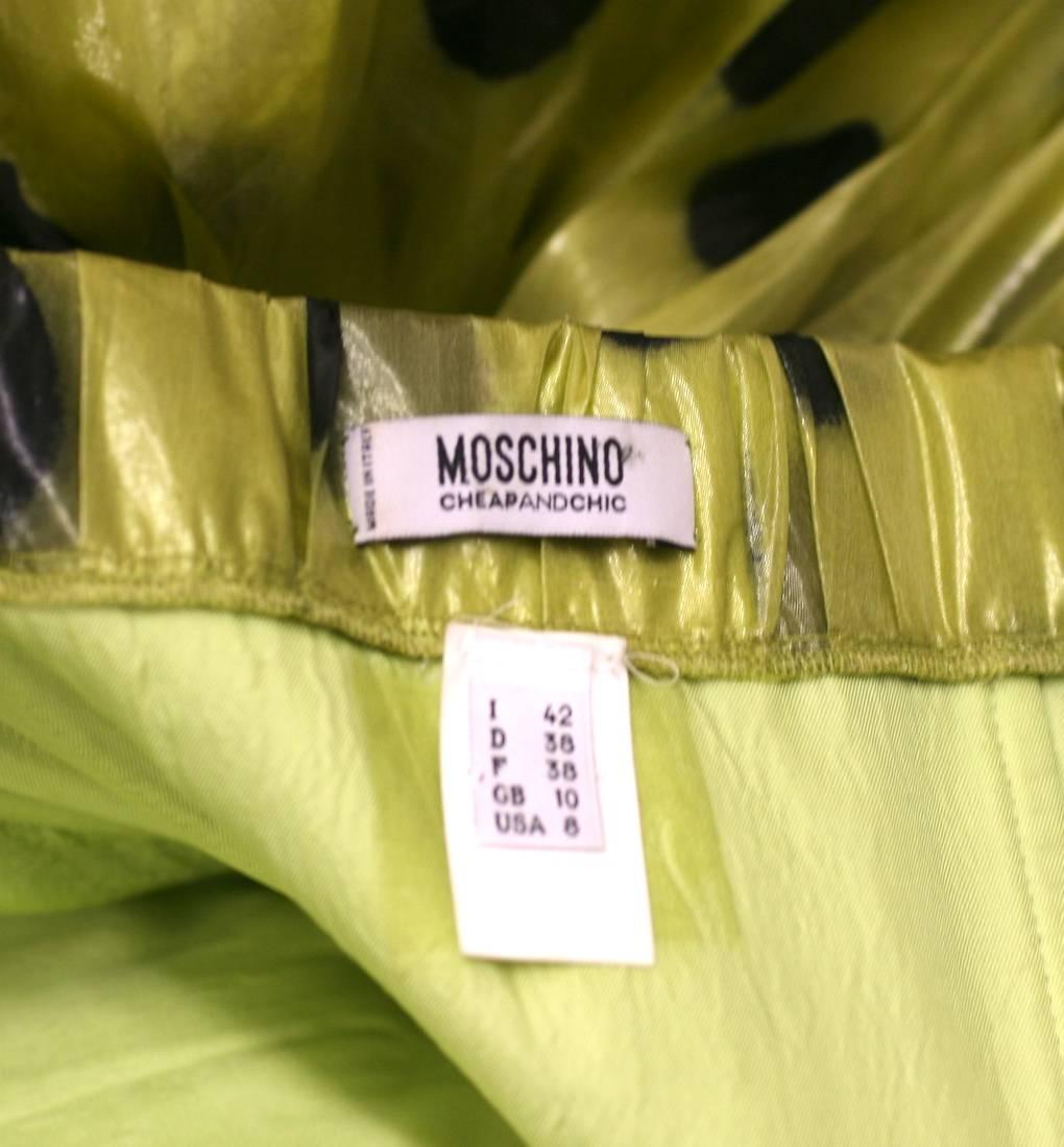 Moschino - Robe de soirée « Paint Ball » en organza laqué en vente 4